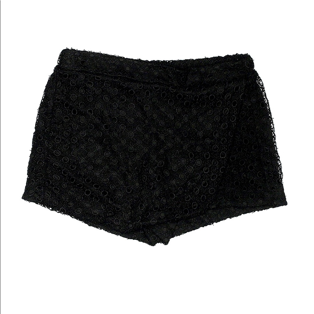 Ci Sono Black Crochet Mini Skort
